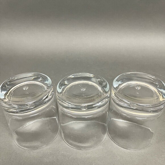 Vintage Double Old Fashion Clear Glass Bubble 3 7/8" High Lot of 3 - Picture 6 of 7